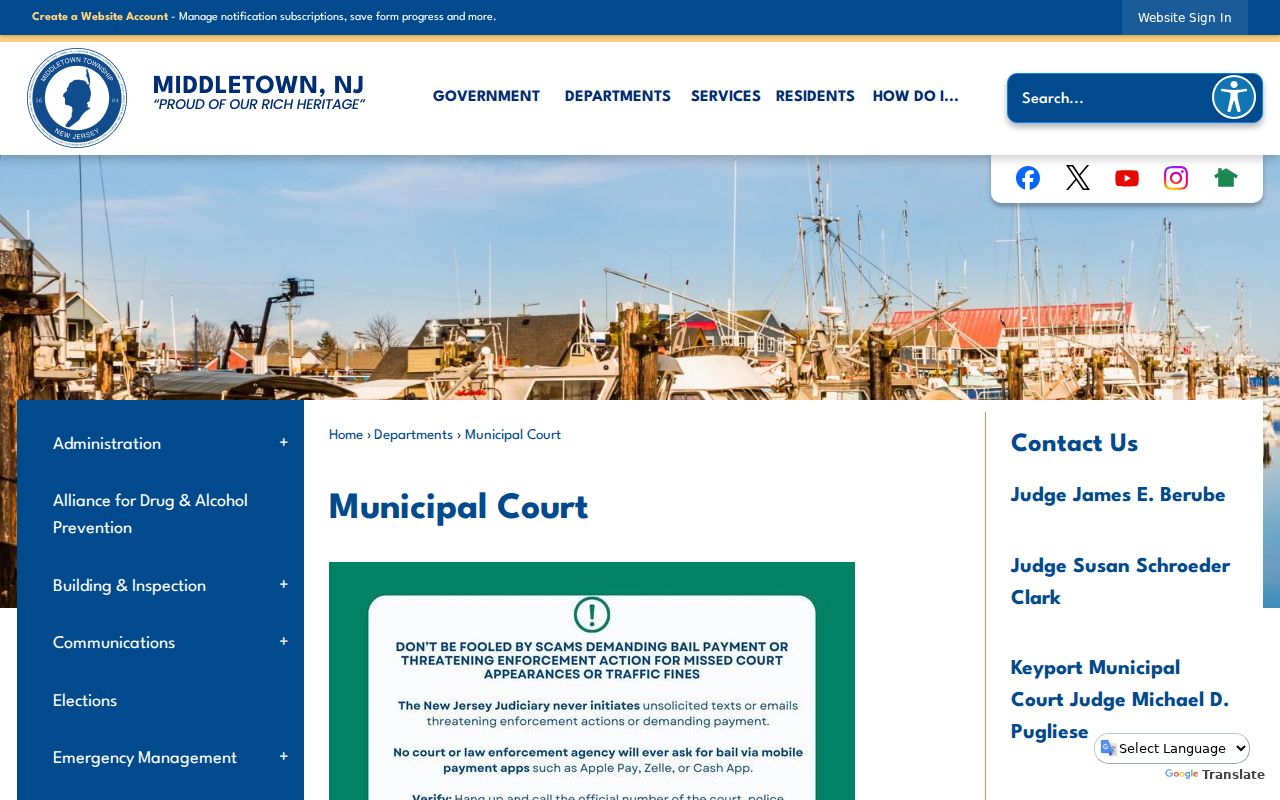 Middletown criminal records municipal court page